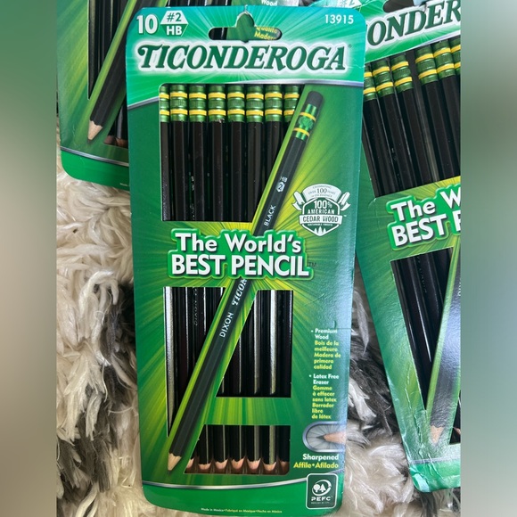 Dixon x Ticonderoga Num2 Pencils for Grade K-12, Black Pack of 4- 10 Count - Picture 3 of 6